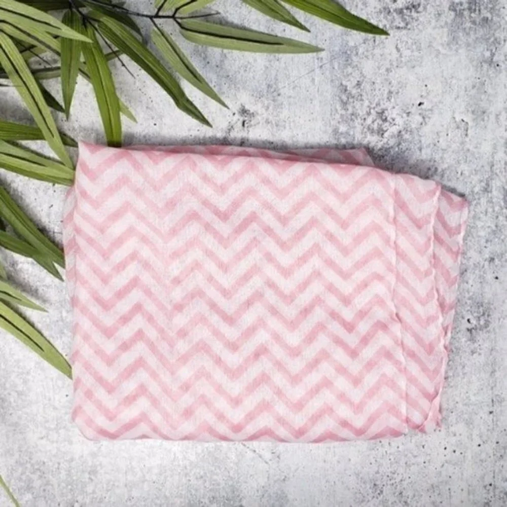 Pink Zig Zag Infinity Scarf